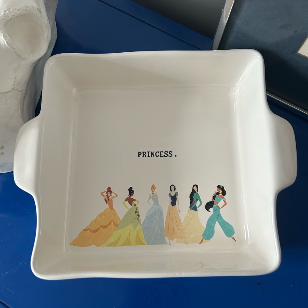Rae Dunn Disney Princess Tiana Cinderella Mulan Snow White & Jasmine Baking Dish